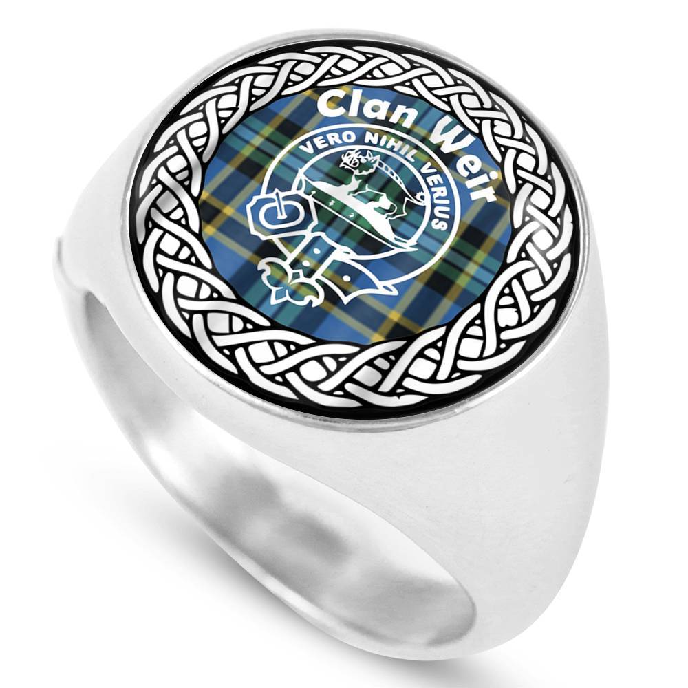 Weir Crest Clan Tartan Ring Scottish