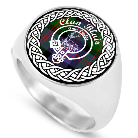 Image of Blair Crest Clan Tartan Ring Scottish