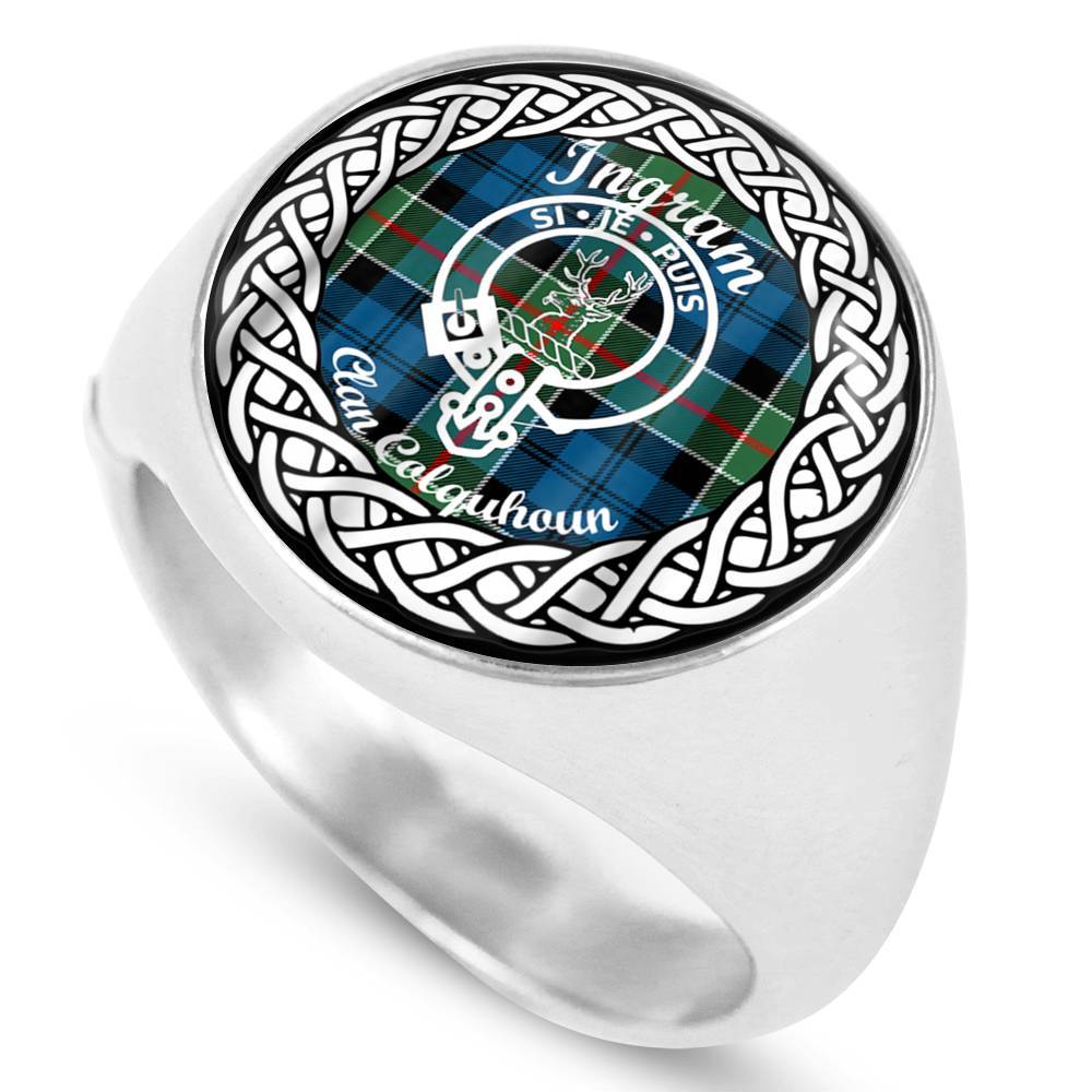 Ingram Crest Clan Tartan Ring Scottish