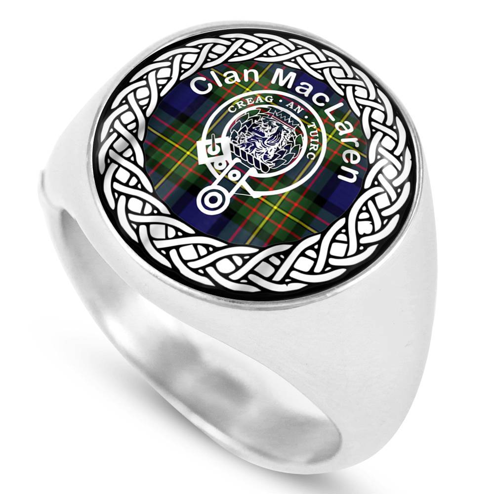 MacLaren Crest Clan Tartan Ring Scottish