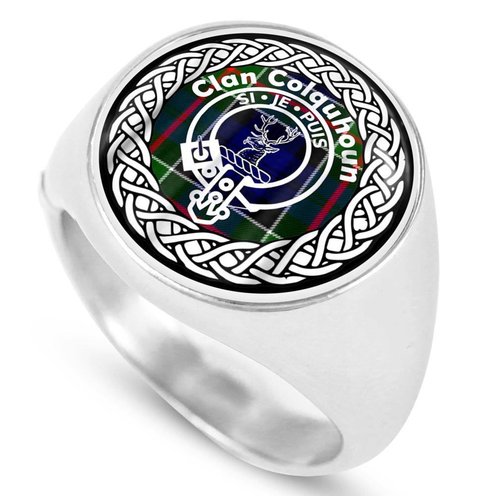 Colquhoun Crest Clan Tartan Ring Scottish