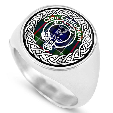 Image of Colquhoun Crest Clan Tartan Ring Scottish