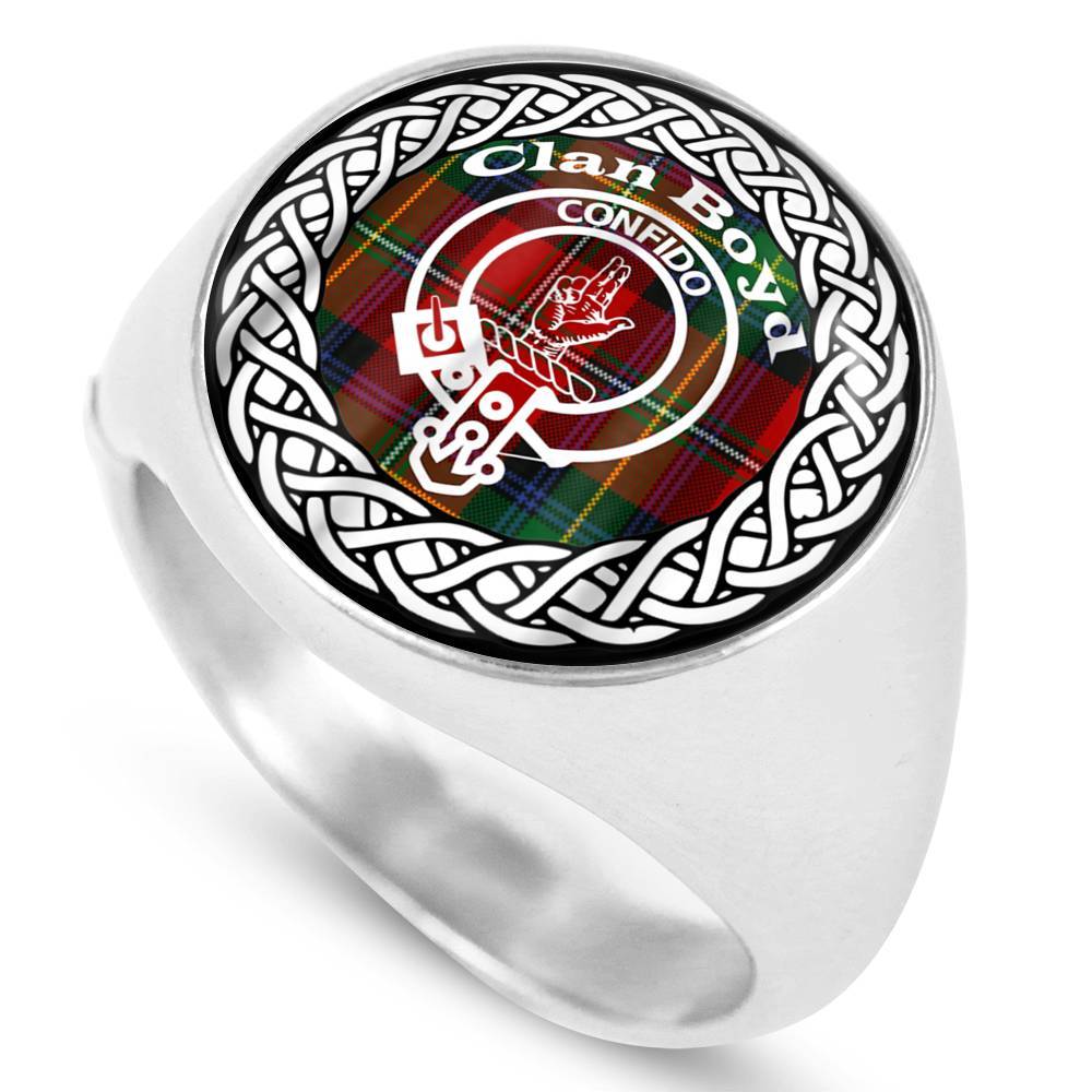 Boyd Crest Clan Tartan Ring Scottish