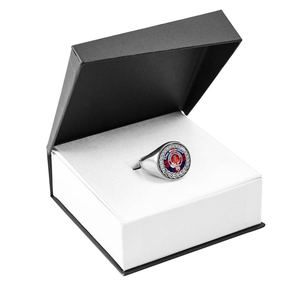Maclachlan Crest Clan Tartan Ring Scottish