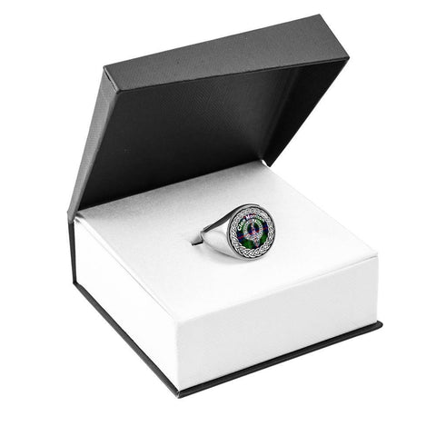 Image of Morrison Crest Clan Tartan Ring Scottish