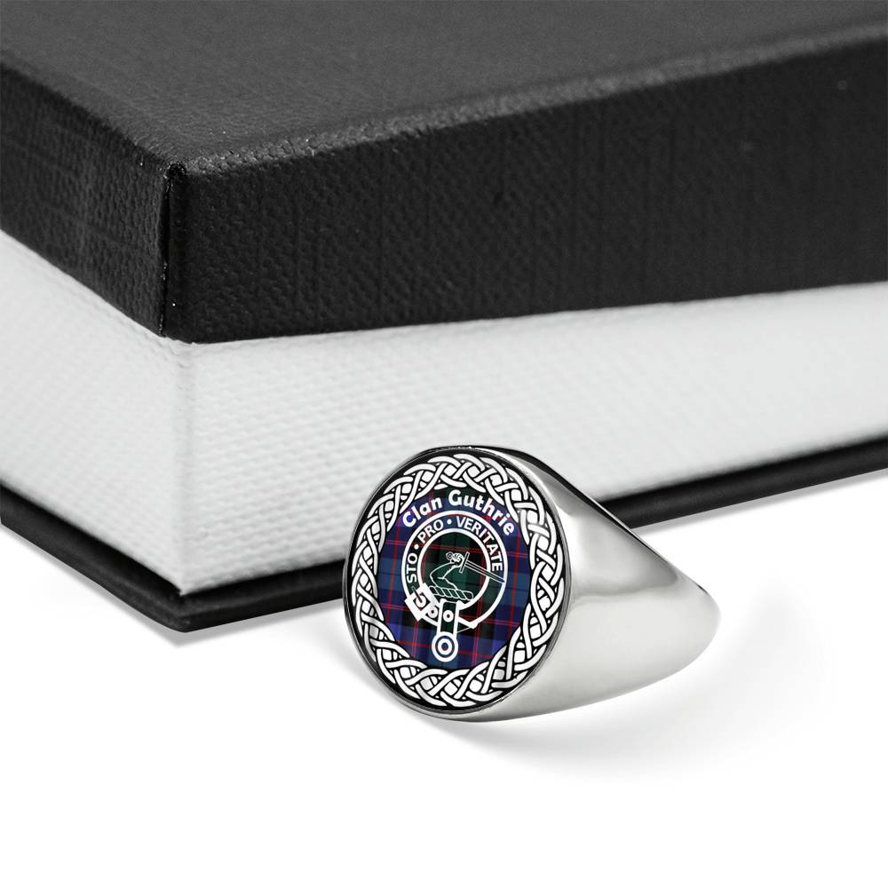 Guthrie Crest Clan Tartan Ring Scottish