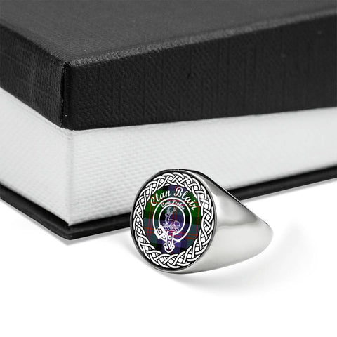 Image of Blair Crest Clan Tartan Ring Scottish