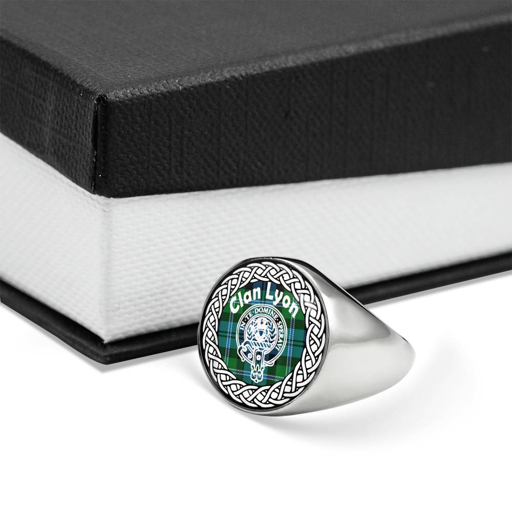 Lyon Crest Clan Tartan Ring Scottish