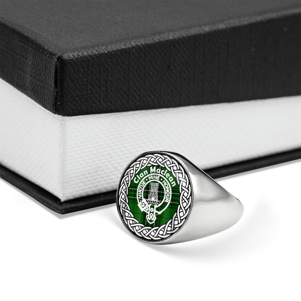 Maclean Crest Clan Tartan Ring Scottish
