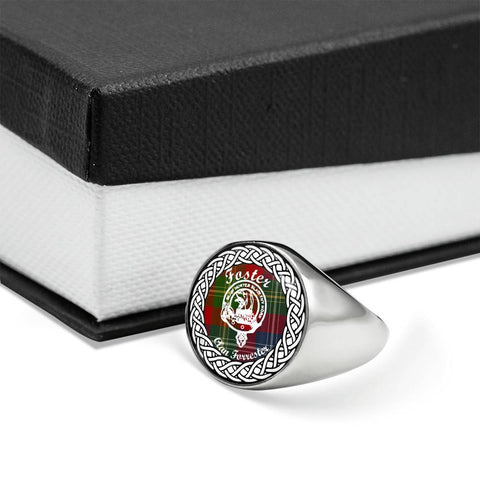 Image of Foster Crest Clan Tartan Ring Scottish