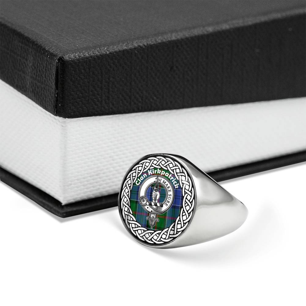 Kirkpatrick Old Crest Clan Tartan Ring Scottish