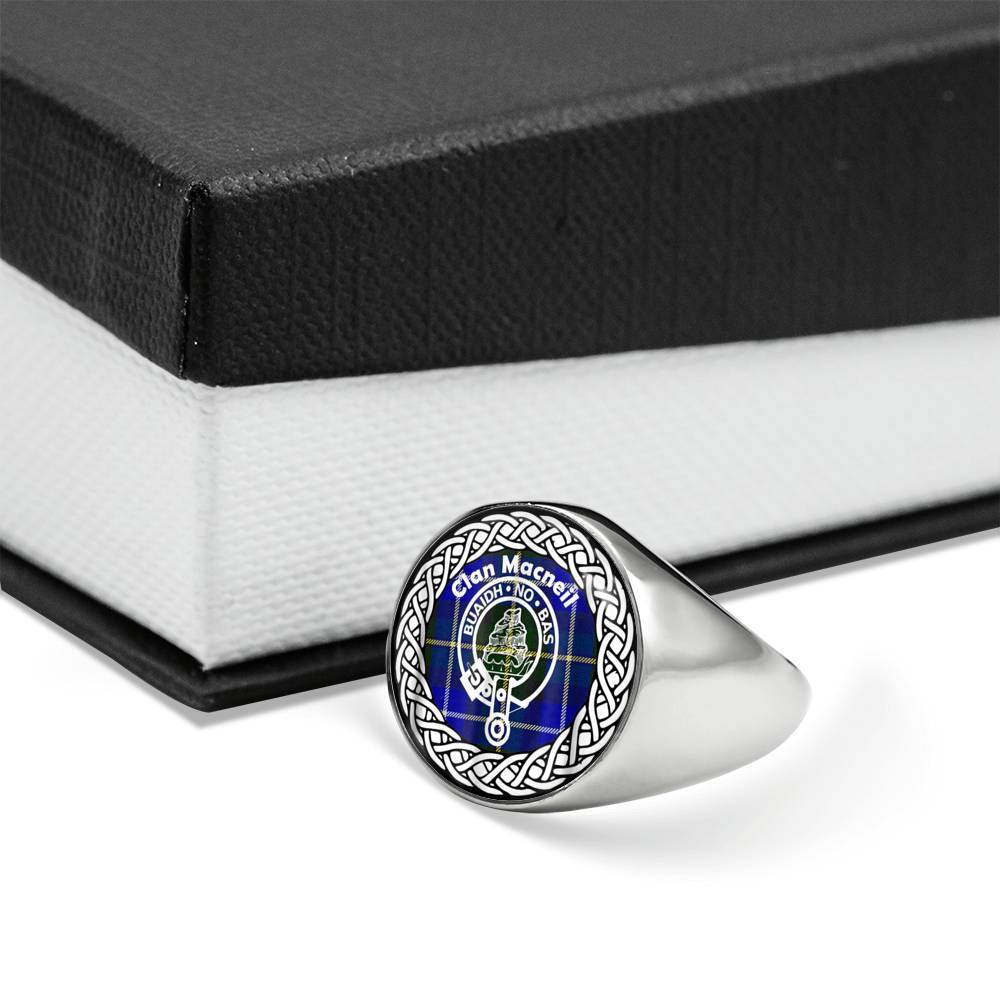 Macneil Crest Clan Tartan Ring Scottish
