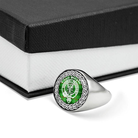 Image of Boyle Crest Clan Tartan Ring Scottish