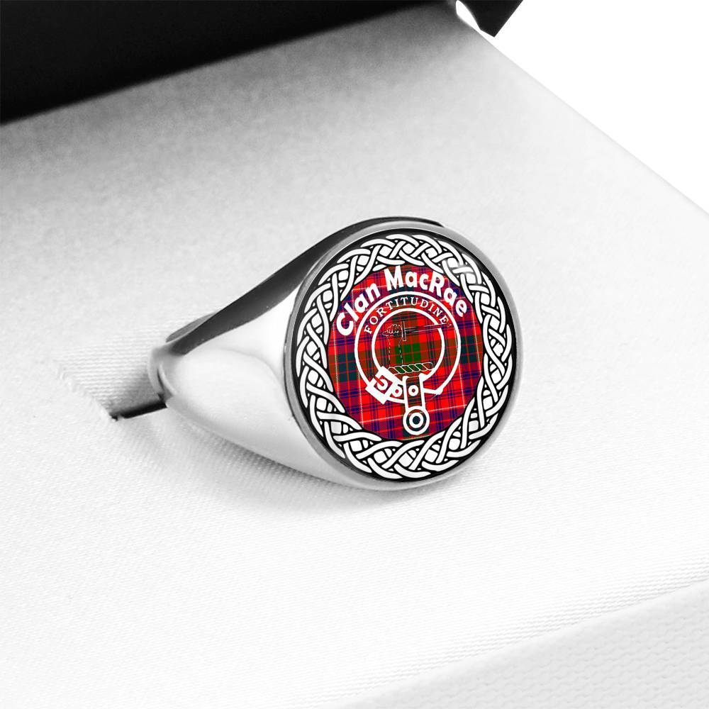 MacRae Crest Clan Tartan Ring Scottish