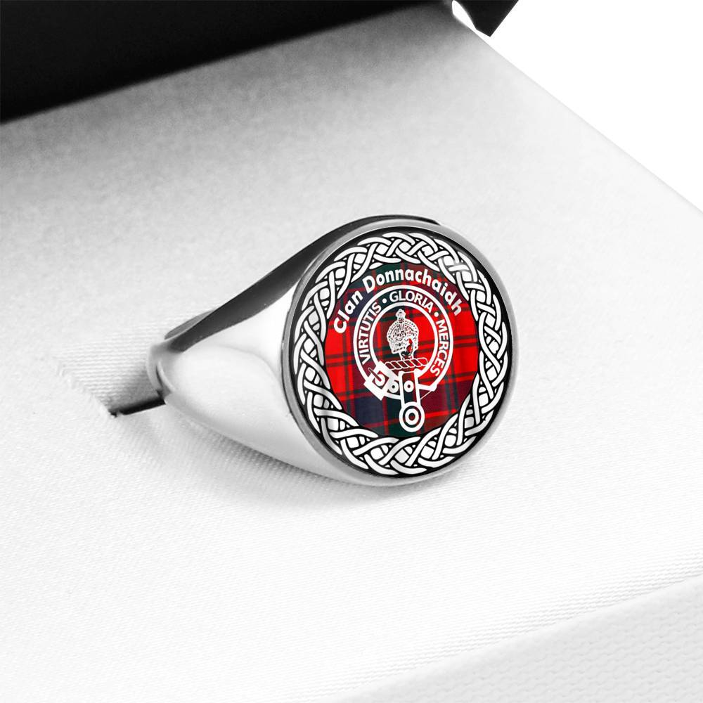 Donnachaidh Crest Clan Tartan Ring Scottish