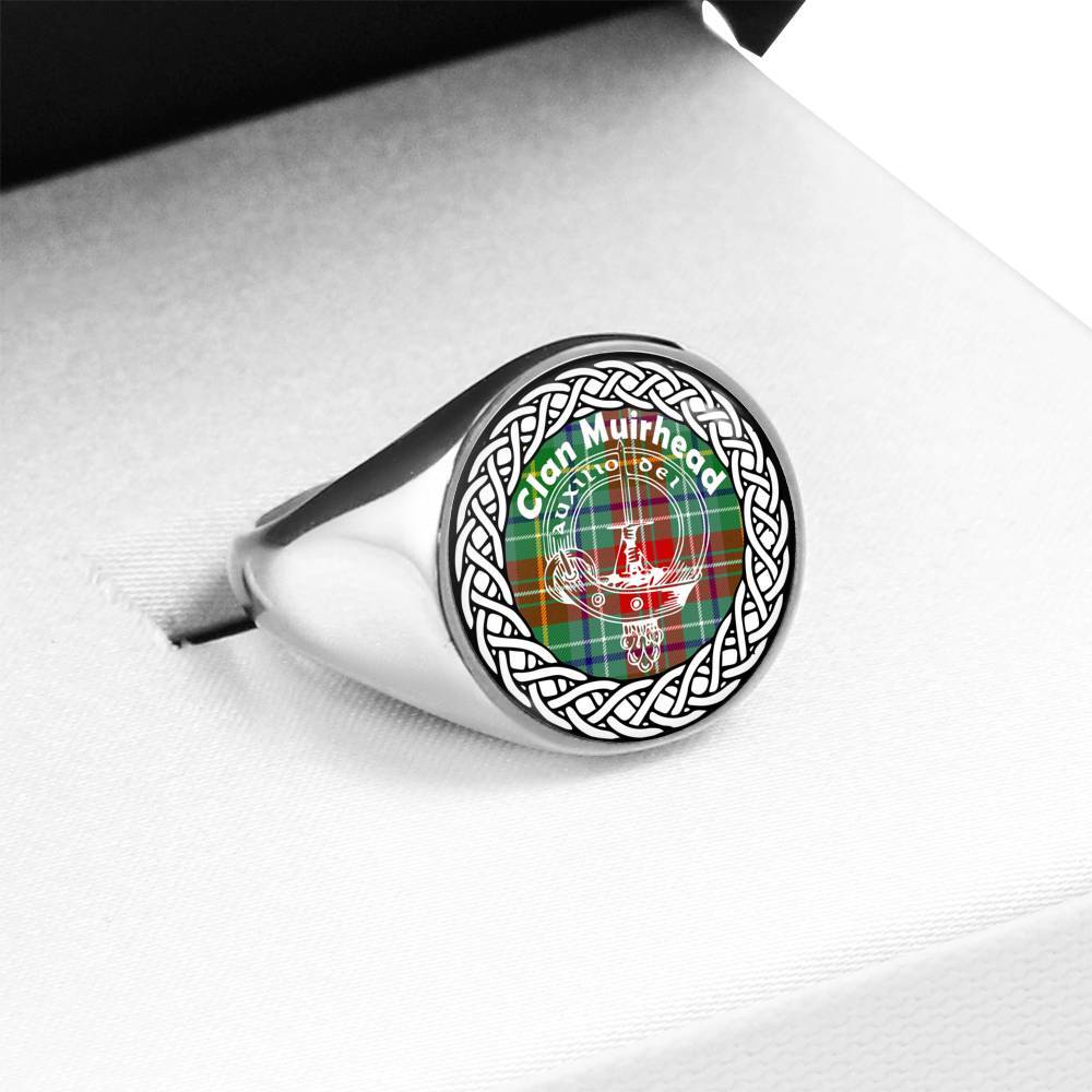 Muirhead Crest Clan Tartan Ring Scottish