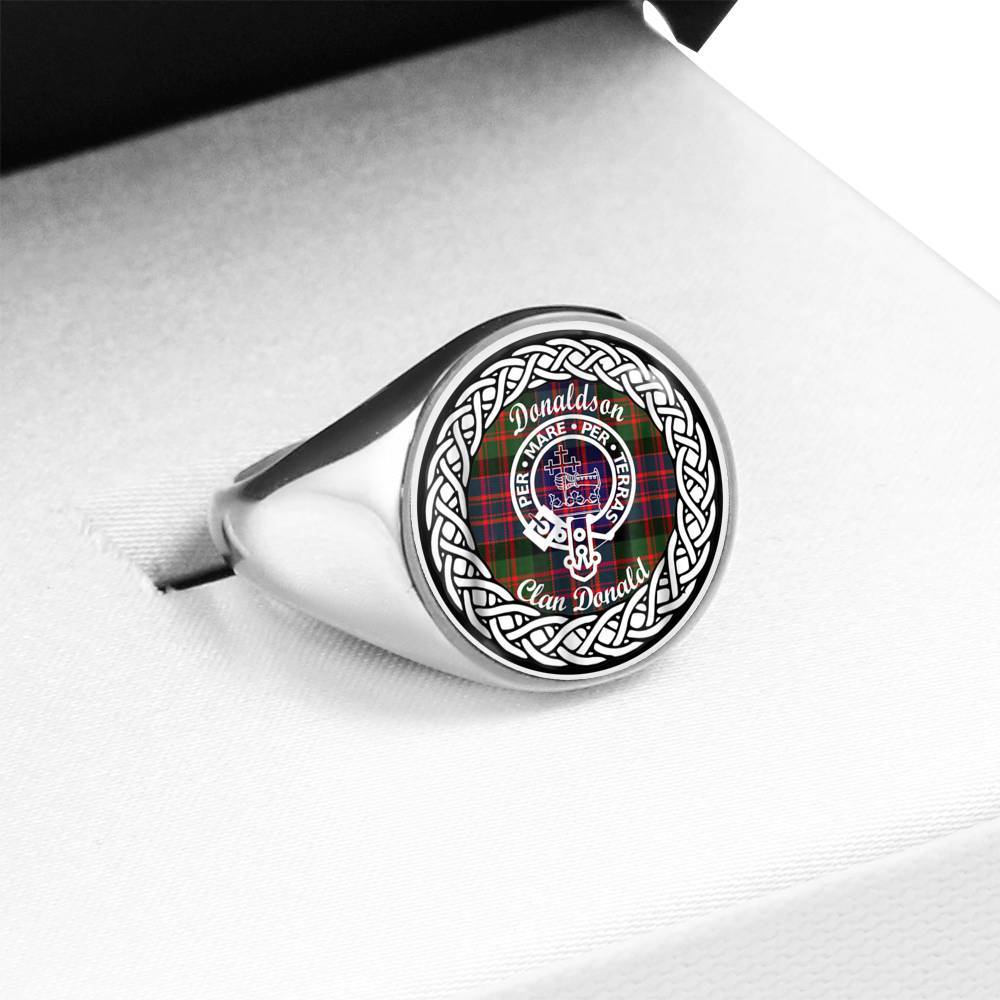 Donaldson Clan Donald Crest Clan Tartan Ring Scottish