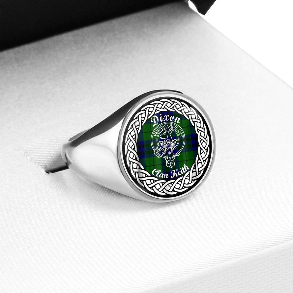Dixon Clan Keith Crest Clan Tartan Ring Scottish