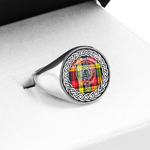 Image of Buchanan Crest Clan Tartan Ring Scottish