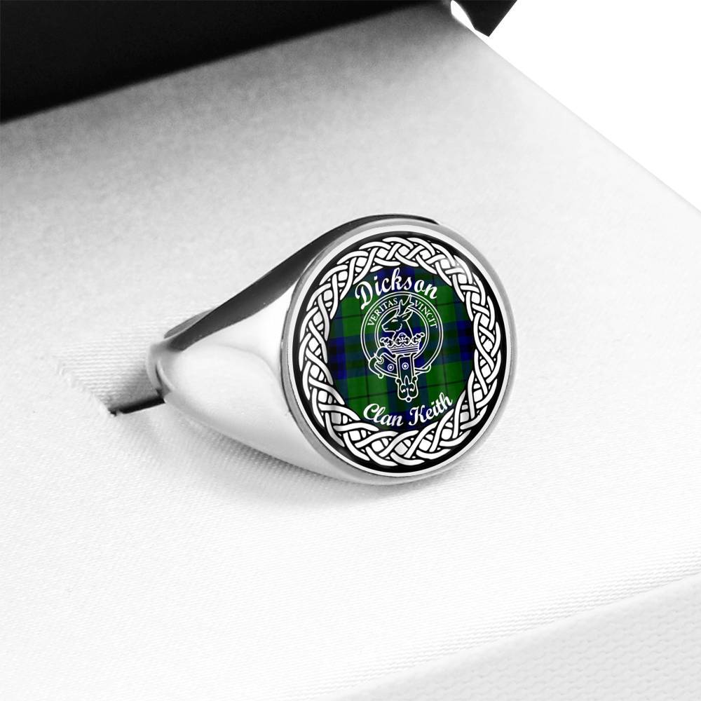 Dickson Crest Clan Tartan Ring Scottish