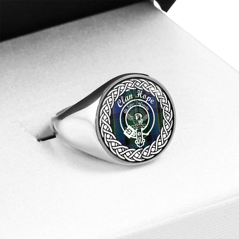 Image of Hope Crest Clan Tartan Ring Scottish