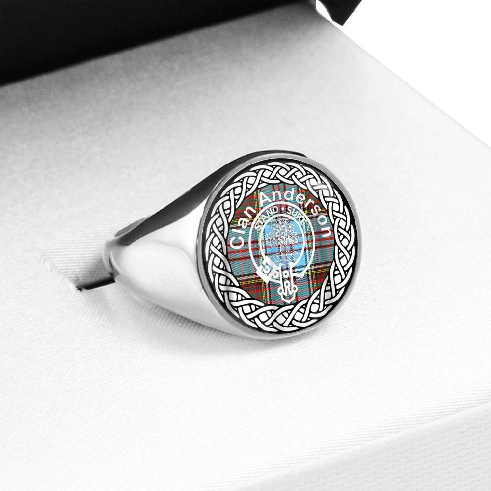 Anderson Crest Clan Tartan Ring Scottish