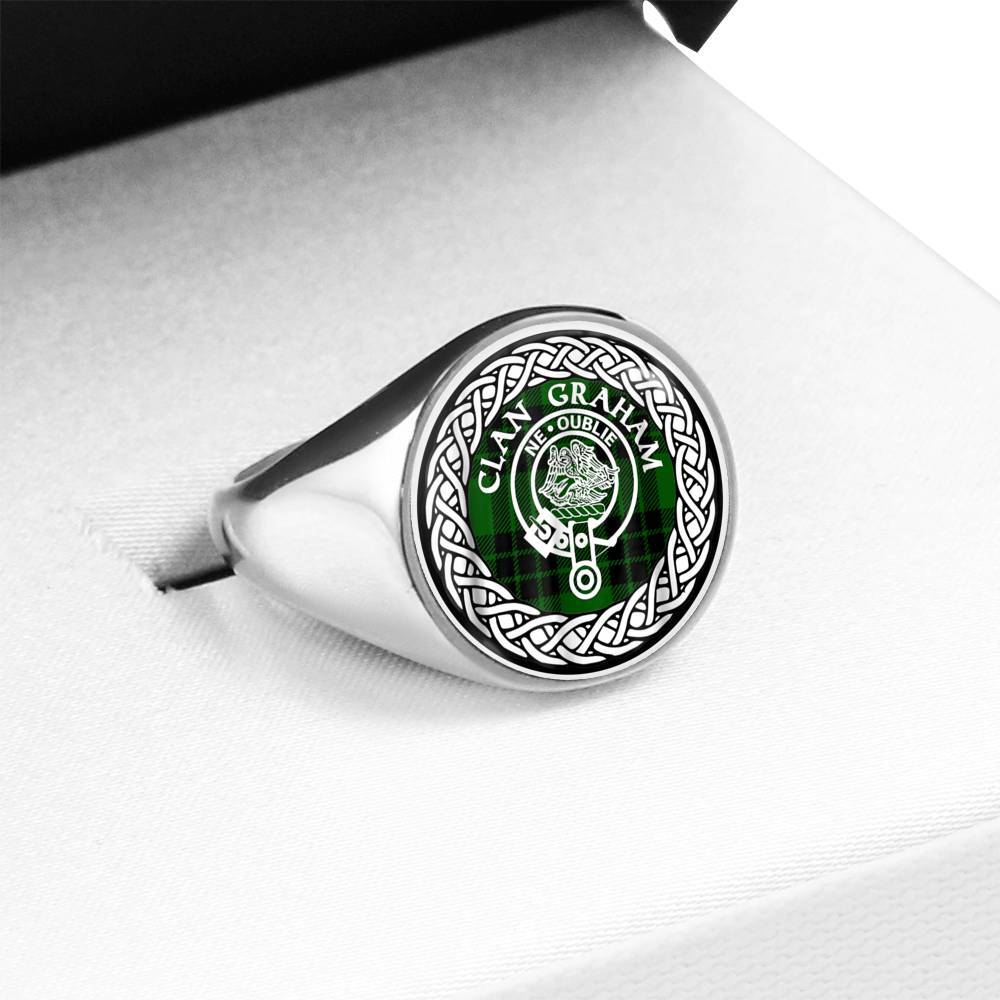 Graham Crest Clan Tartan Ring Scottish