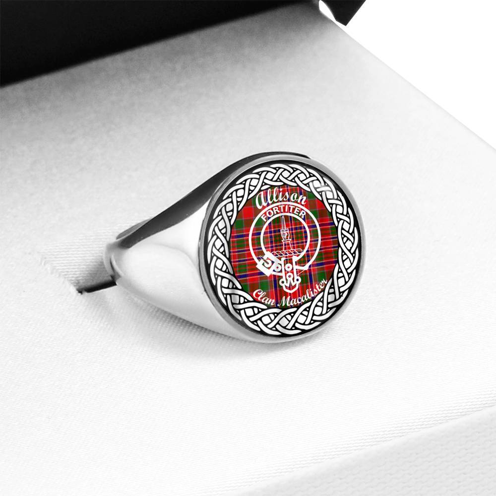 Allison Crest Clan Tartan Ring Scottish