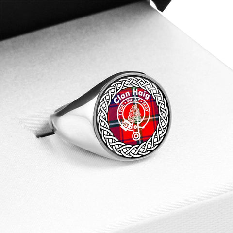Image of Haig Crest Clan Tartan Ring Scottish