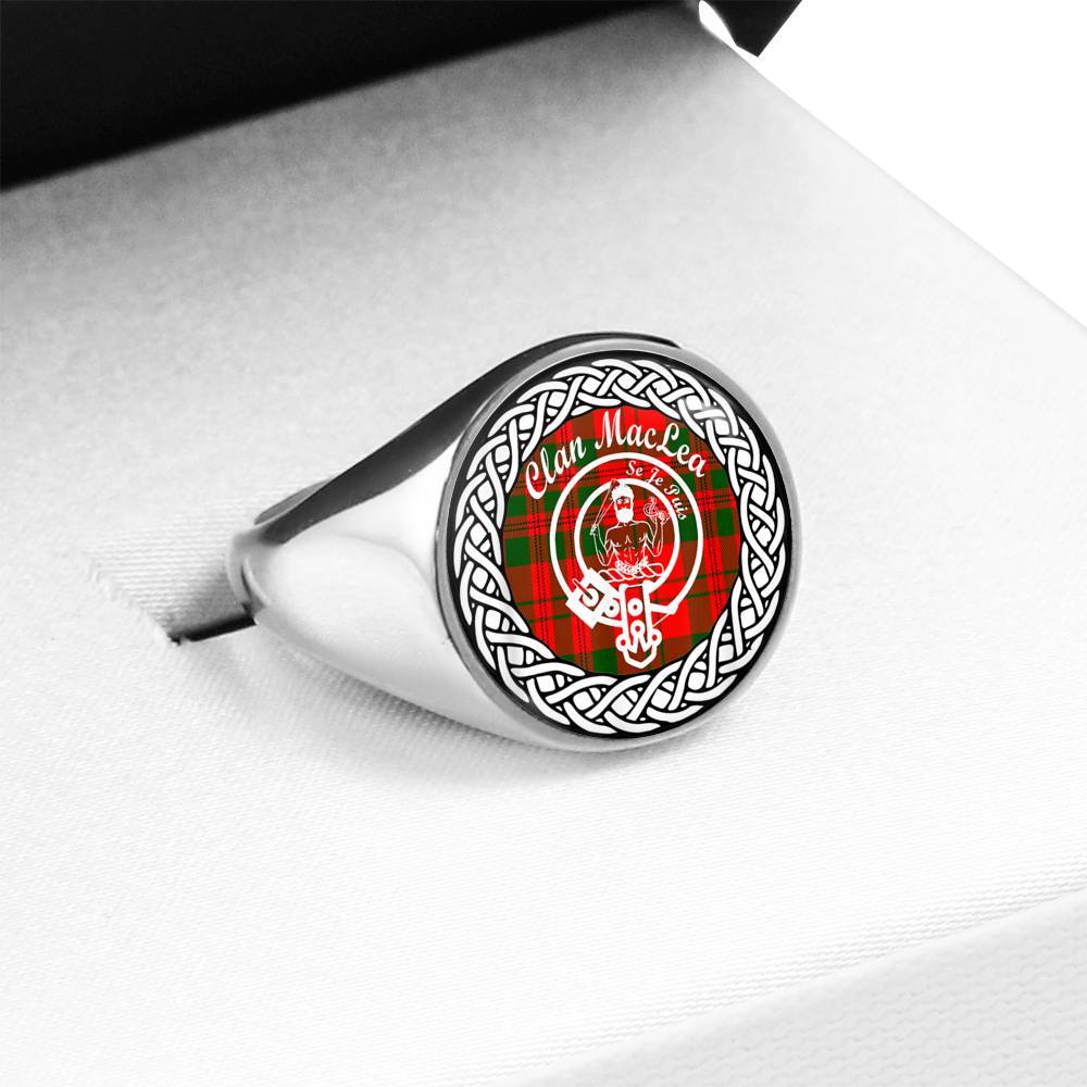 Maclea Crest Clan Tartan Ring Scottish