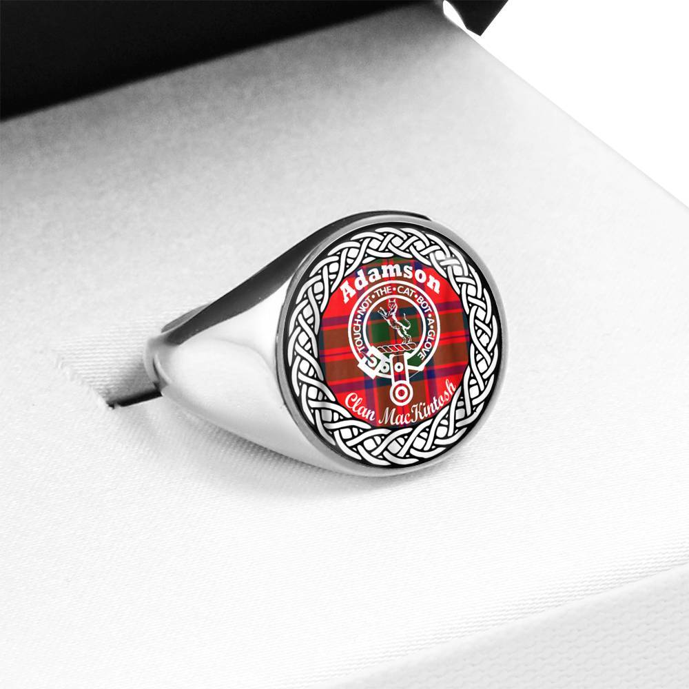 Adamson Crest Clan Tartan Ring Scottish