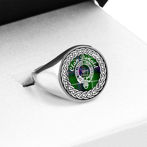 Image of Donald Crest Clan Tartan Ring Scottish