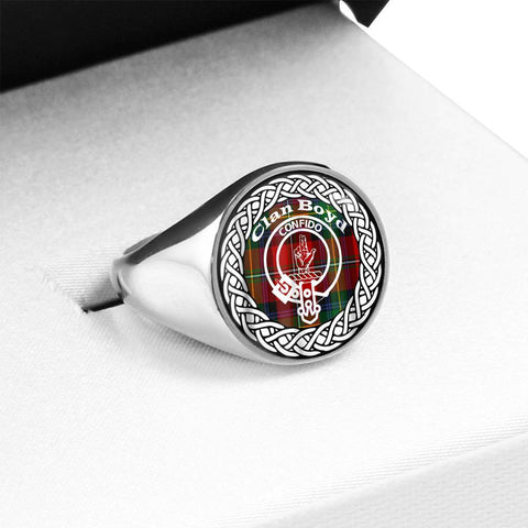 Image of Boyd Crest Clan Tartan Ring Scottish