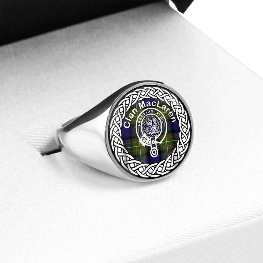 MacLaren Crest Clan Tartan Ring Scottish