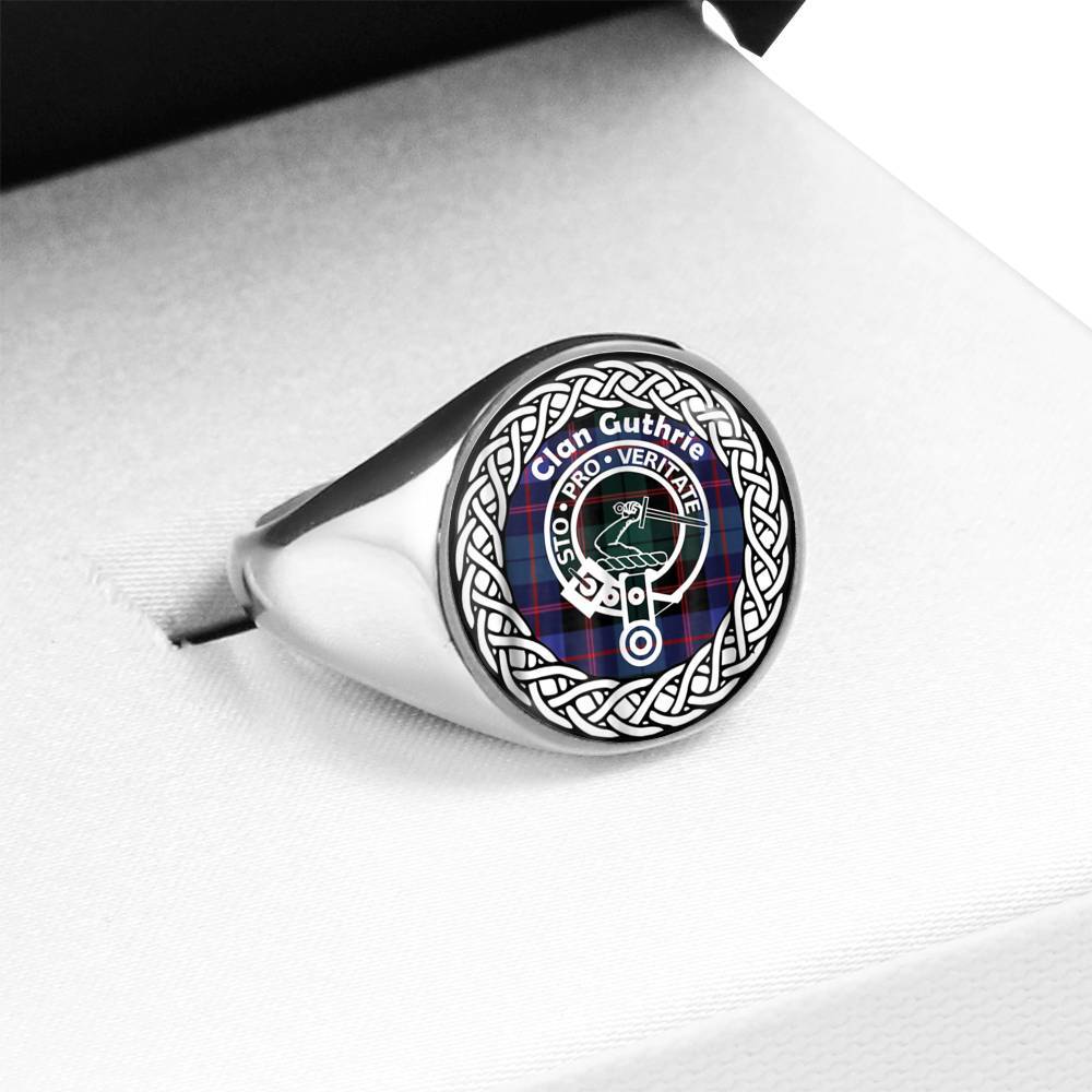 Guthrie Crest Clan Tartan Ring Scottish