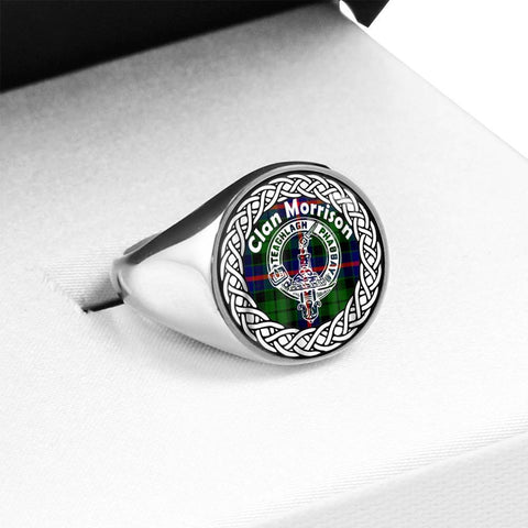 Image of Morrison Crest Clan Tartan Ring Scottish