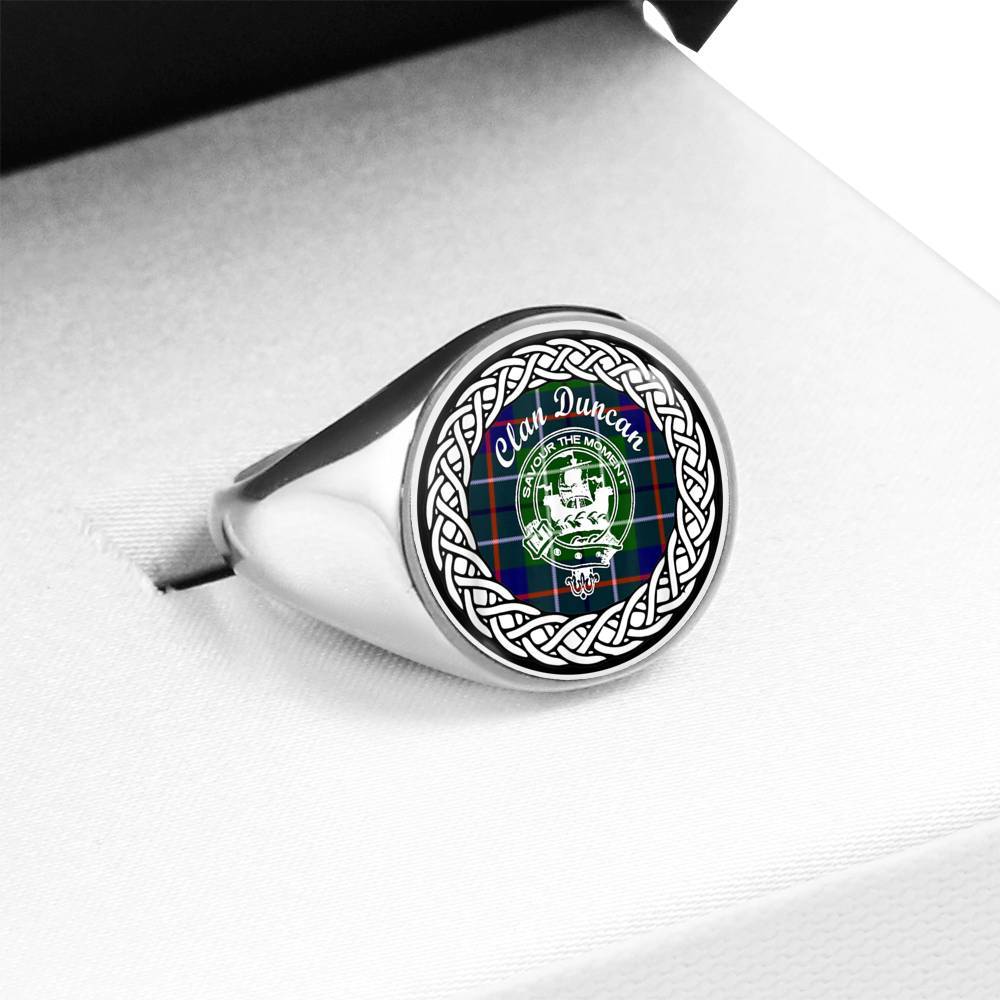 Duncan Crest Clan Tartan Ring Scottish