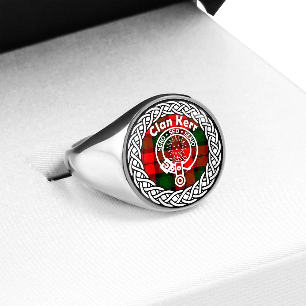 Kerr Crest Clan Tartan Ring Scottish