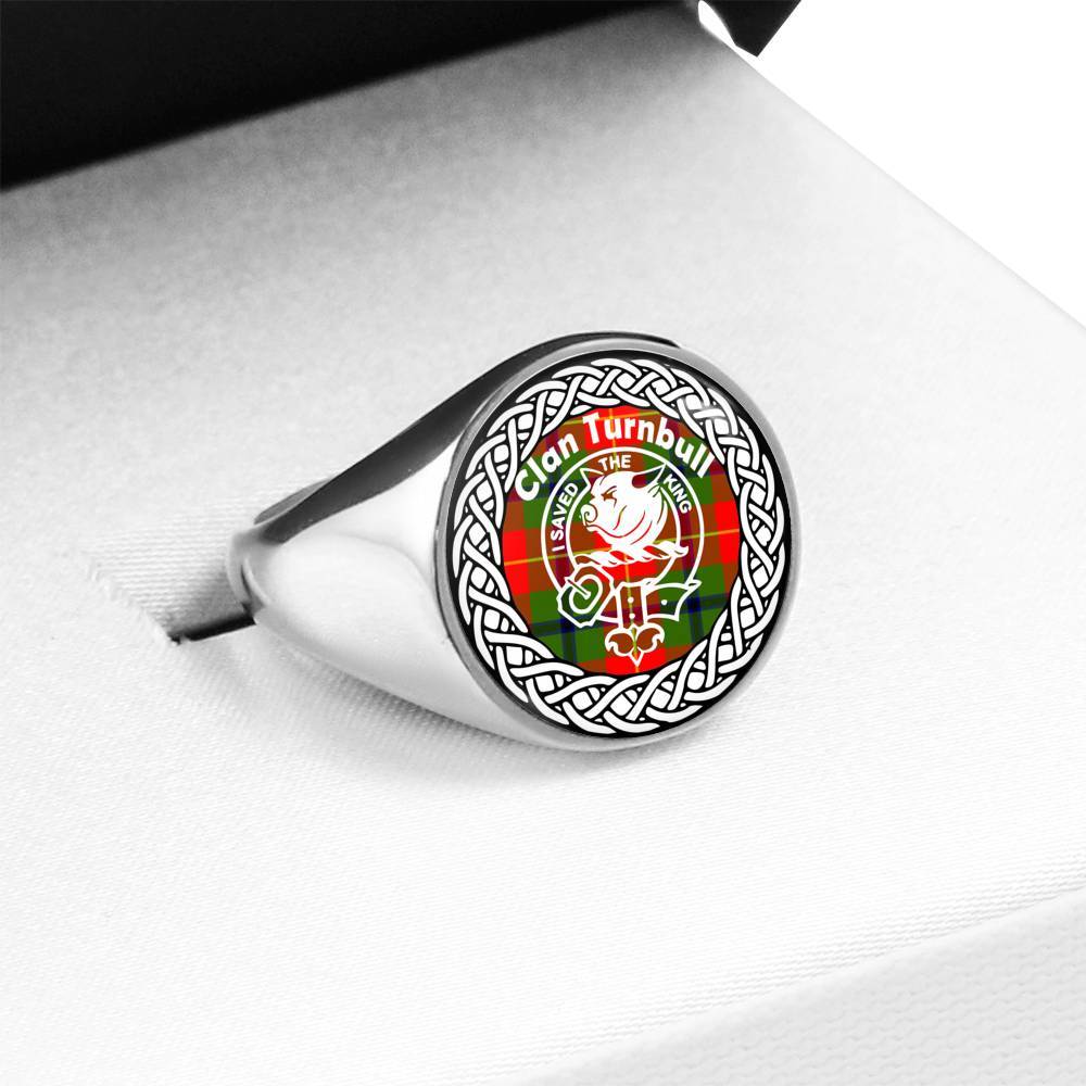 Turnbull Crest Clan Tartan Ring Scottish