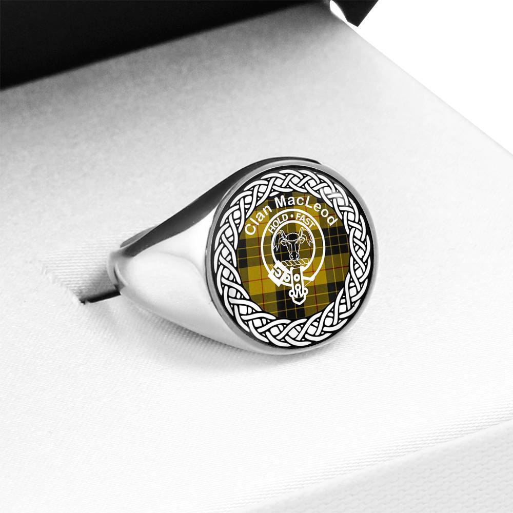 MacLeod Crest Clan Tartan Ring Scottish