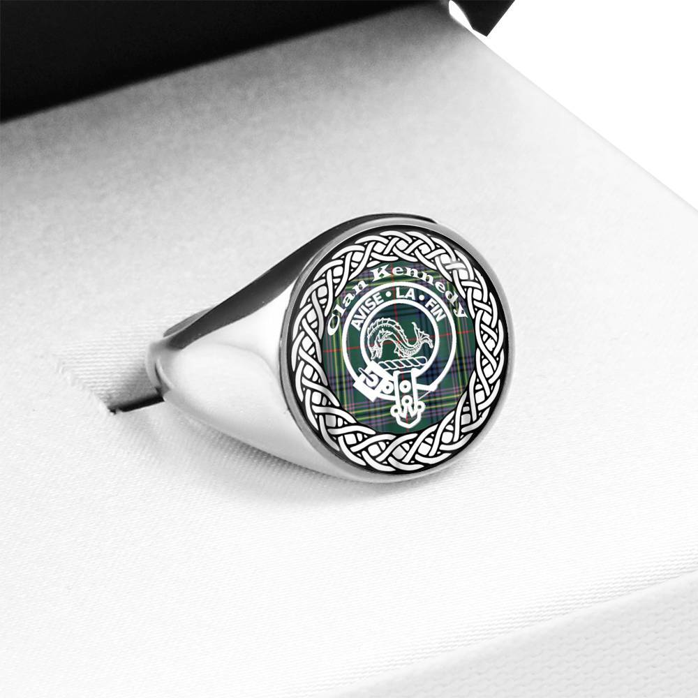 Kennedy Crest Clan Tartan Ring Scottish