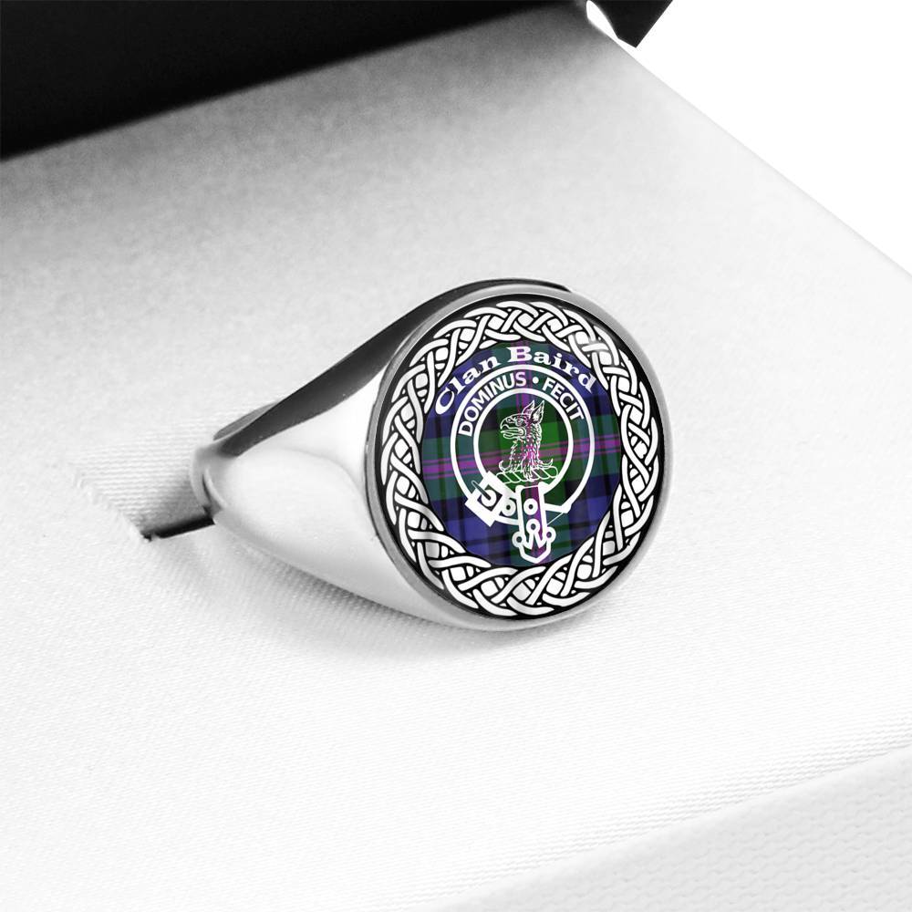 Baird Crest Clan Tartan Ring Scottish