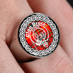 Bruce Crest Clan Tartan Ring Scottish
