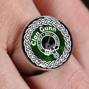 Gunn Crest Clan Tartan Ring Scottish