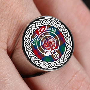 Lindsay Crest Clan Tartan Ring Scottish