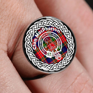MacPherson Crest Clan Tartan Ring Scottish