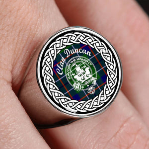 Duncan Crest Clan Tartan Ring Scottish