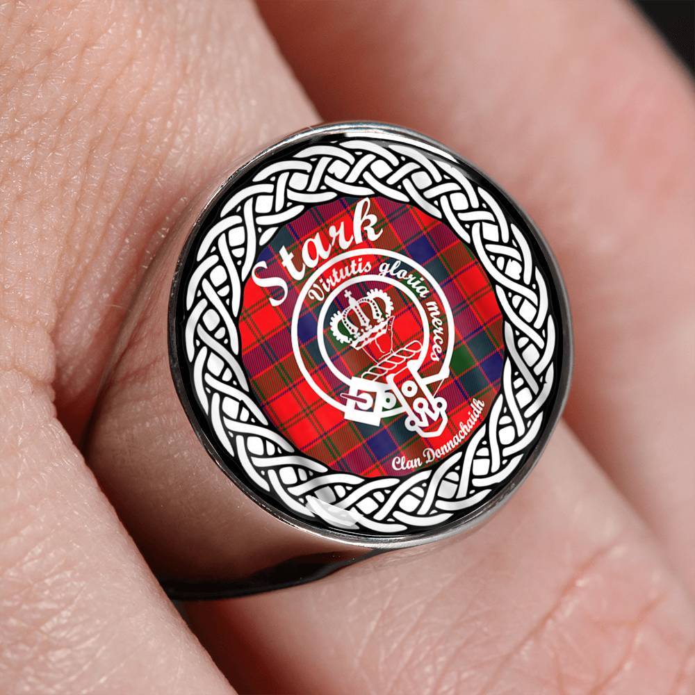 Stark Crest Clan Tartan Ring Scottish