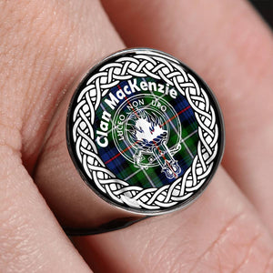 MacKenzie Crest Clan Tartan Ring Scottish