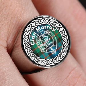 Murray Crest Clan Tartan Ring Scottish